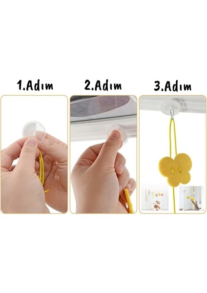 Çıngıraklı Kedi Oyun Oltası Ipli Elastik Kelebek Model Kapıya Yapışan Kedi Oyuncağı fiyatları