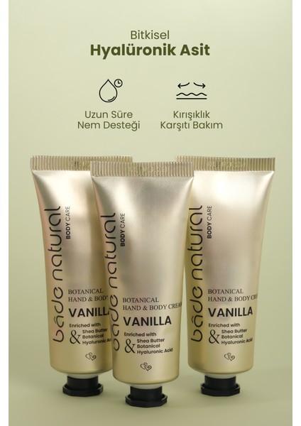 Vanilya Bitkisel El ve Vücut Kremi %100 Doğal ve Vegan 75ML indirimleri