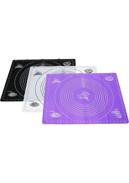 Silikon Ölçekli Hamur Açma Matı ve 3'lü Hamur Kesici Kazıyıcı Şekillendirici Set fiyatları