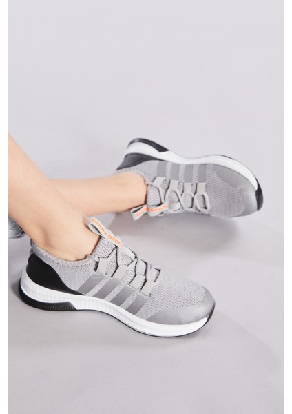 Unisex Füme Rahat Kalıp Şeritli Bağcıklı Spor Ayakkabı indirimleri