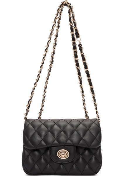 Kadın Siyah Uzun Askılı Kapitone Mini Çapraz Çanta 25ABD2003KP fırsatları