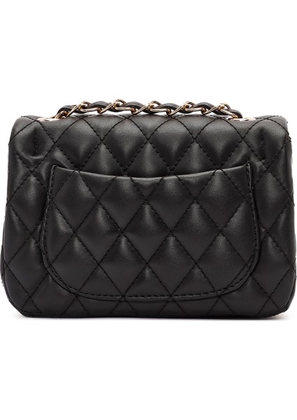 Kadın Siyah Uzun Askılı Kapitone Mini Çapraz Çanta 25ABD2003KP indirimleri