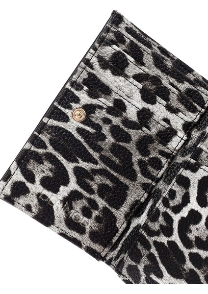 Kadın Siyah Leopar Cüzdan 000A2D563214