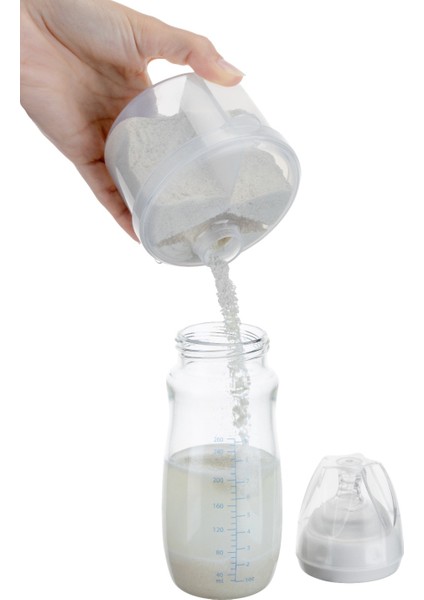 Beyaz Toz Mama Kabı 3 Bölmeli Seyahat Tipi Sterilize Edilebilir Mikrodalga Uyumlu 3 Porsiyon fiyatları