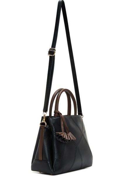 Kadın Siyah Uzun Askılı Aksesuar Detaylı Kol Çantası 25WBD2626FT indirimleri