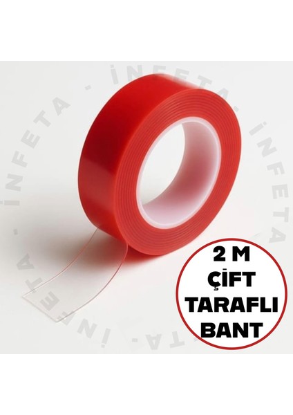 Silikonlu Çift Taraflı Bant 18MM x 2metre