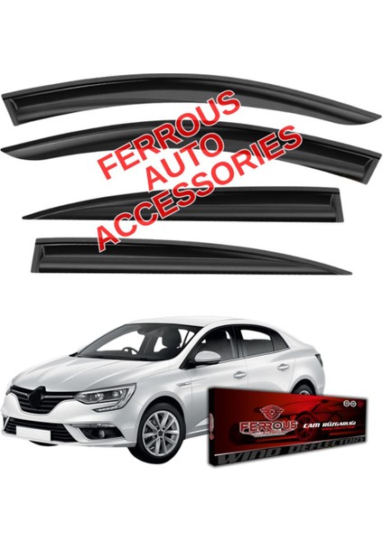 Renault Megane 4 Sedan Ferrous Cam Rüzgarlığı 4lü 2016 ve Üstü