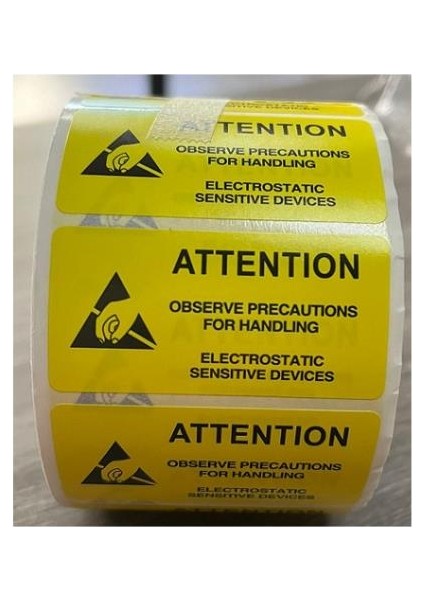 Esd Rulo Yapışkanlı Etiket Sticker BD-L023
