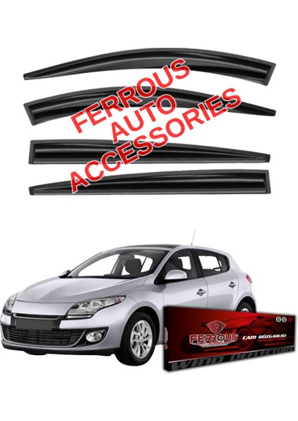 Renault Megane 3 Hb Ferrous Cam Rüzgarlığı 4lü 2009 2015