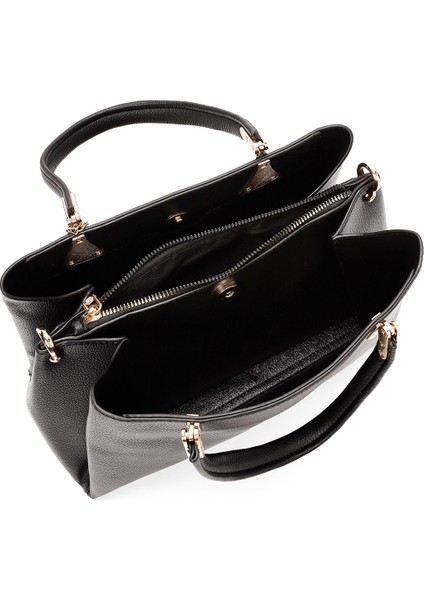 Kadın Siyah Uzun Askılı Klasik Kol Çantası 25WBD263518