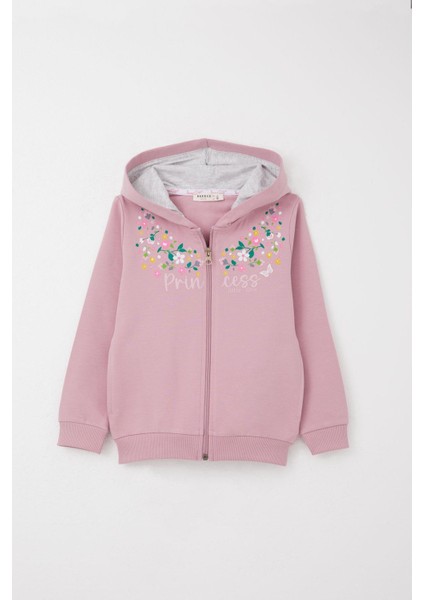 Kız Çocuk Eşofman Takım Renkli Çiçek Desenli Fermuarlı 1.5-5 Yaş, Gülkurusu fırsatları