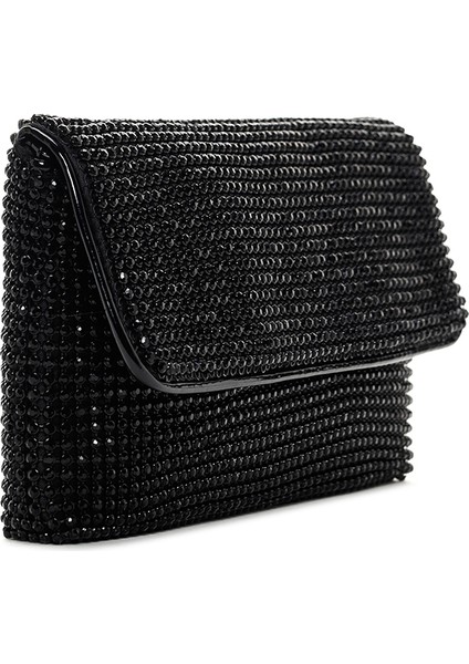 Kadın Siyah Zincir Askılı Taşlı Abiye Mini Portföy Çanta 25ABD2900TS indirimleri