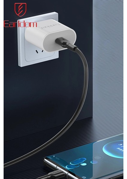 EC-198CC 1m 60W Type-C To Type-C Pd Hızlı Şarj Kablosu - Beyaz fiyatları