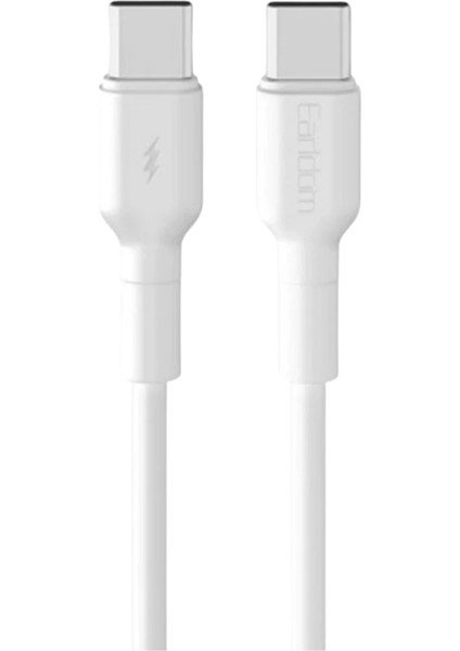 EC-198CC 1m 60W Type-C To Type-C Pd Hızlı Şarj Kablosu - Beyaz fırsatları