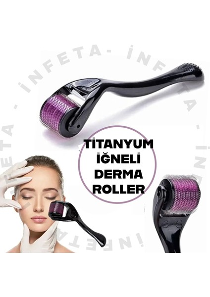 Titanyum Uçlu 540 Iğneli Dermaroller Cilt Yüz Vücut Saç Yenileme Masaj Aleti