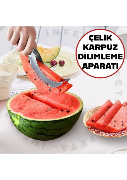 Paslanmaz Kolay Karpuz Kavun Dilimleyici & Kesme Aparatı
