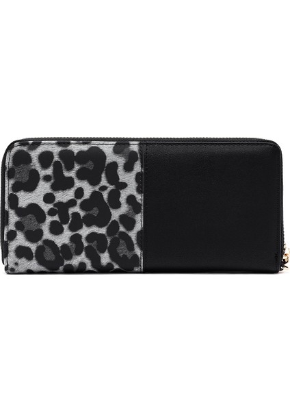 Kadın Siyah Leopar Cüzdan 000A2D560414 fırsatları