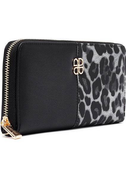 Kadın Siyah Leopar Cüzdan 000A2D560414 indirimleri