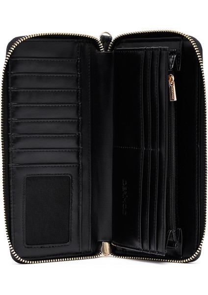 Kadın Siyah Leopar Cüzdan 000A2D560414