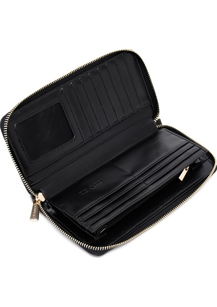Kadın Siyah Leopar Cüzdan 000A2D560414