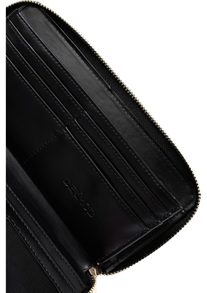 Kadın Siyah Leopar Cüzdan 000A2D560414