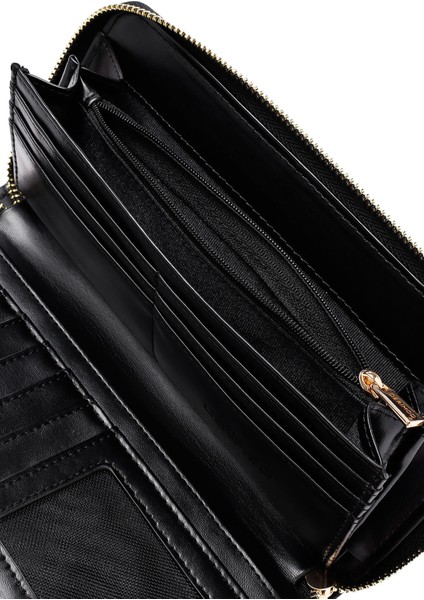 Kadın Siyah Leopar Cüzdan 000A2D560414