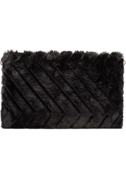 Kadın Siyah Zincir Askılı Peluş Portföy Çanta 25WBD2207PH fırsatları