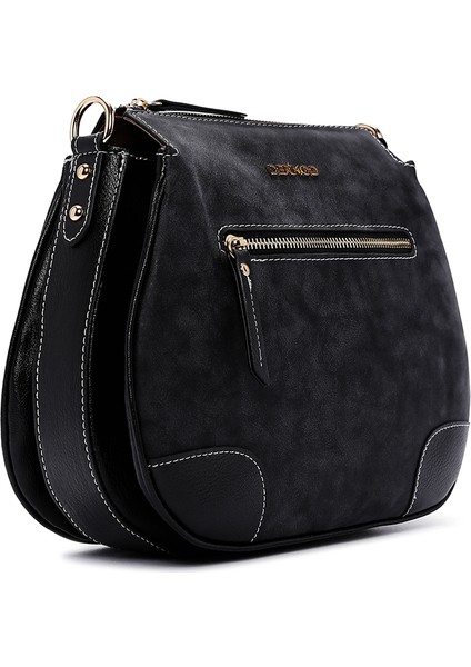 Kadın Siyah Uzun Askılı Nubuk Omuz Çantası 25ABD2105V3 fırsatları