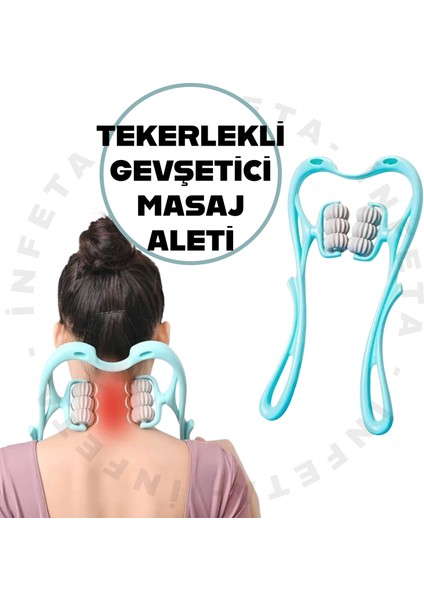 Tekerlekli Kas Gevşetici Boyun Masaj Aleti Bacak Kol Selülit Giderici Lenf Drenaj Rulosu