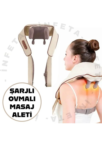 Şarjlı Ovmalı Masaj Aleti Isıtmalı Insan Eli Yoğurma Hisli Masaj Aleti