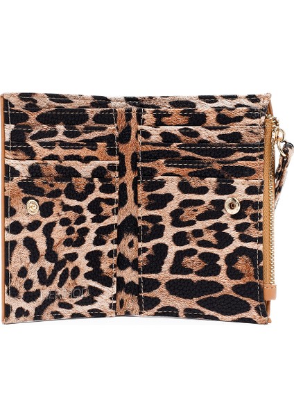 Kadın Taba Leopar Cüzdan 000A2D563214