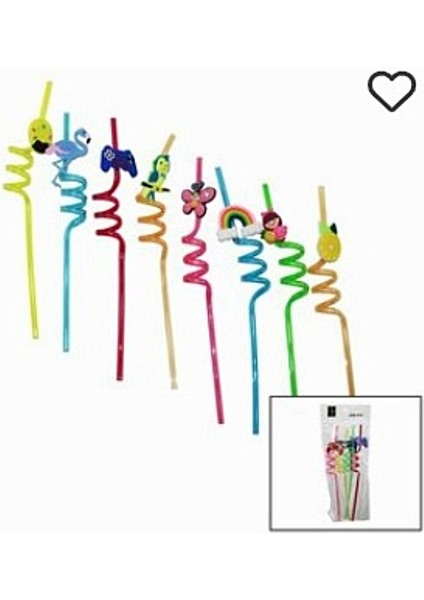 Dekoratif Figürlü Pipet 1 Adet Parti Pipet indirimleri