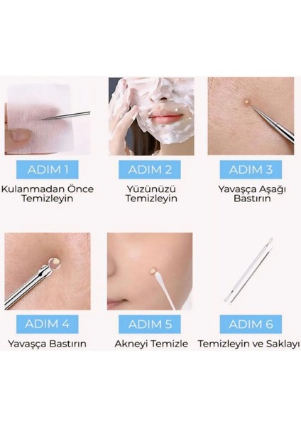 4'lü Çelik Komedon Sivilce Siyah Nokta Temizleme Seti Paslanmaz Siyah Nokta Leke Çıkarıcı modelleri