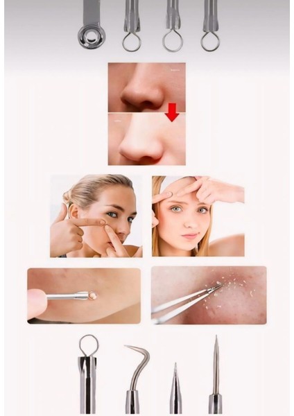 4'lü Çelik Komedon Sivilce Siyah Nokta Temizleme Seti Paslanmaz Siyah Nokta Leke Çıkarıcı indirimleri