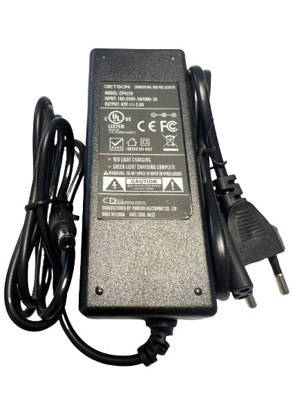 Powermaster Scooter Şarj Cihazı 42V2Amp Adaptör 5,5x2,5MM Uç A Jetson fırsatları