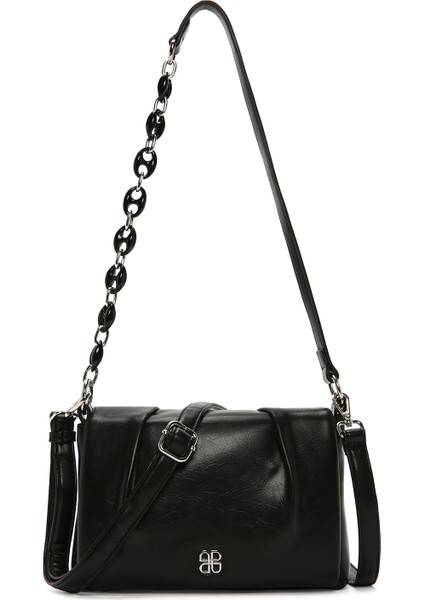 Kadın Siyah Zincir Askılı Çapraz Çanta 25ABD241518