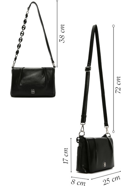 Kadın Siyah Zincir Askılı Çapraz Çanta 25ABD241518 fiyatları