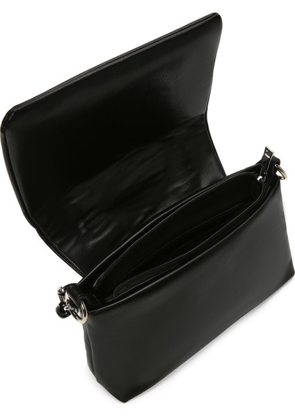 Kadın Siyah Zincir Askılı Çapraz Çanta 25ABD241518