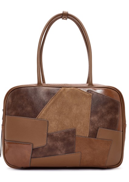 Kadın Kahverengi Uzun Askılı Desenli Kol Çantası 25ABD242314 modelleri