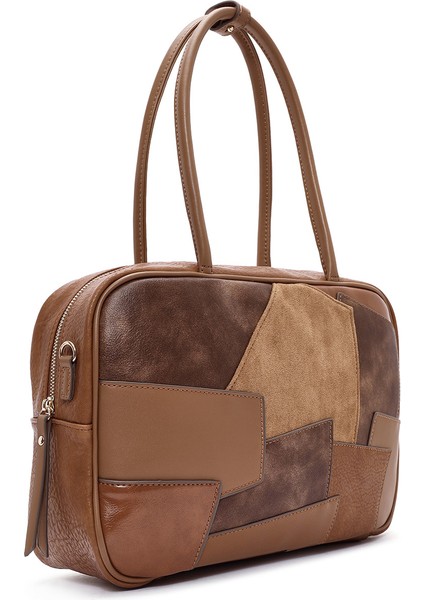 Kadın Kahverengi Uzun Askılı Desenli Kol Çantası 25ABD242314 indirimleri