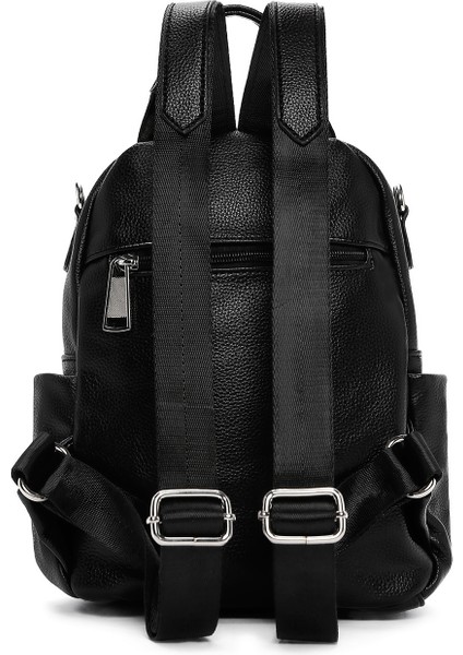 Kadın Siyah Uzun Askılı Baskılı Sırt Çantası 25ABD2451FT modelleri