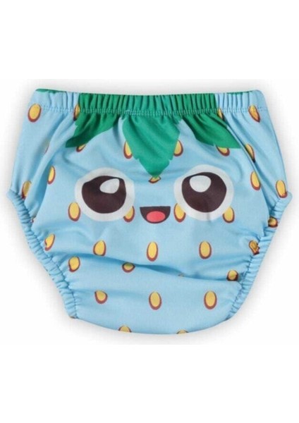 Poopes Yıkanabilir 3'lü Kombin Erkek Neşeli Çilek Alıştırma Külodu 1-2-3-4 Yaş modelleri