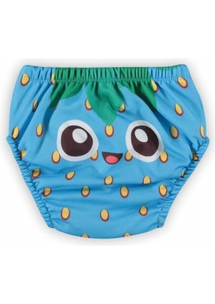 Poopes Yıkanabilir 3'lü Kombin Erkek Neşeli Çilek Alıştırma Külodu 1-2-3-4 Yaş fırsatları