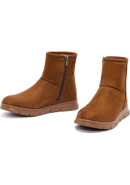 Kadın Taba Fermuarlı Süet Teddy Bot 25WFE250910 modelleri