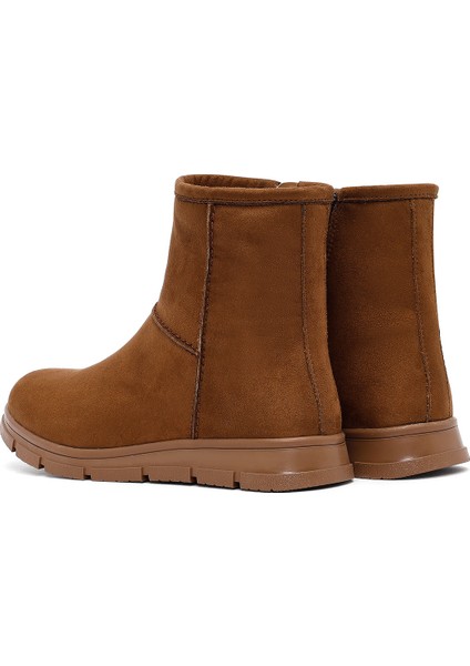 Kadın Taba Fermuarlı Süet Teddy Bot 25WFE250910