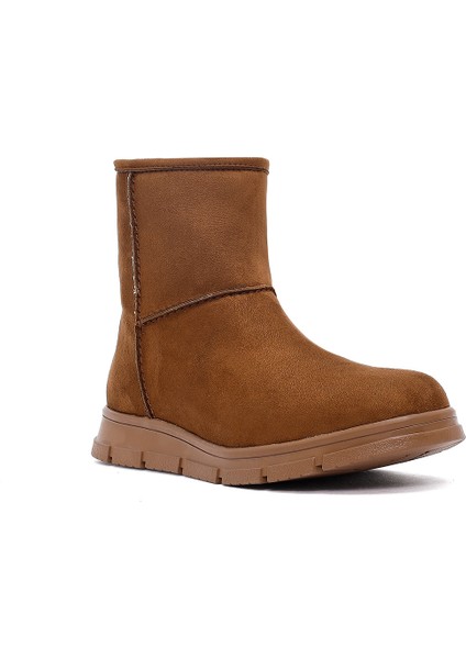 Kadın Taba Fermuarlı Süet Teddy Bot 25WFE250910