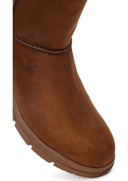 Kadın Taba Fermuarlı Süet Teddy Bot 25WFE250910