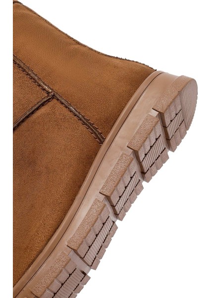 Kadın Taba Fermuarlı Süet Teddy Bot 25WFE250910