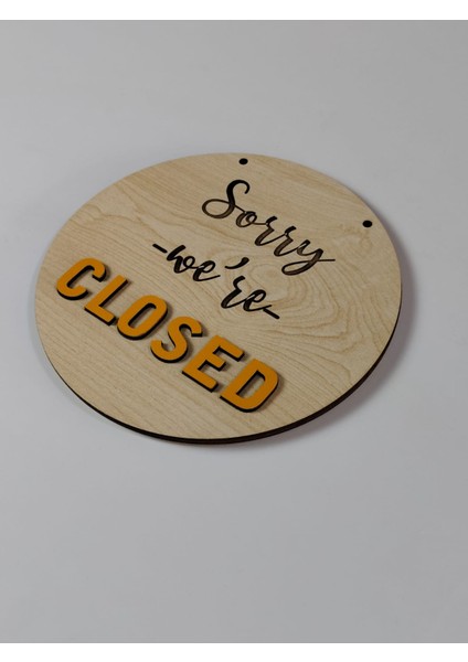 Açık Kapalı Yazılı Levha |ahşap Kabartma Mağaza Kapı Yönlendirme Tabelası |20*20 CM|YÖN1013 modelleri