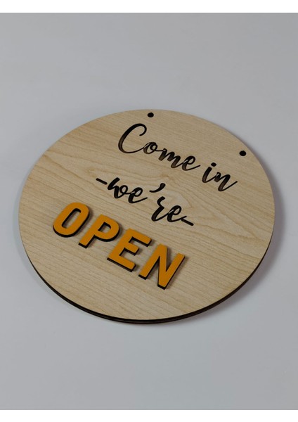 Açık Kapalı Yazılı Levha |ahşap Kabartma Mağaza Kapı Yönlendirme Tabelası |20*20 CM|YÖN1013 fırsatları
